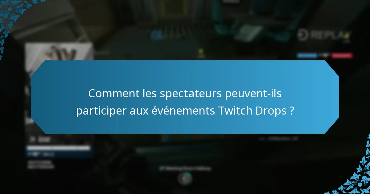 Comment les spectateurs peuvent-ils participer aux événements Twitch Drops ?